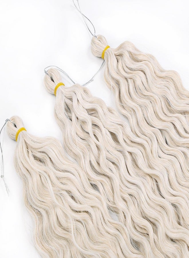 MAYSA Blonde Crochet Hair Extensions Deep Wave Crochet Hair Extension 30inch 6Packs Synthetic Curly Braiding Crochet Hair for Women #56C - Image 5